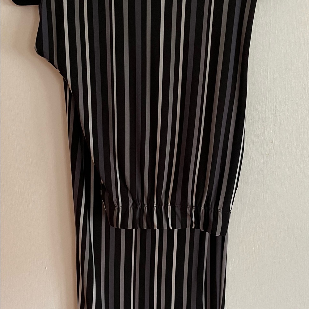 Black and Gray Vertical Stripe Pants